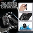 thumbnail image 5 of Key Fob Cover Compatible with Fit for Buick Envista Enclave Encore GX Verano Regal Lacrosse Keychain Case Holder Protector,Black, 5 of 6