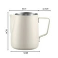 thumbnail image 6 of Ptetnvg Milk Frothing Cup with Clear Scale Ergonomic Handle Stainless Steel Coffee Latte Art Cup for Home Kitchen, 6 of 7