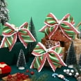 thumbnail image 3 of Dalrosia 12PCS Christmas Bows Decoration 6.3 Inch Large Christmas Wreath Bows Red Green Xmas Tree Bows Christmas Glitter Dot Bows Ribbons Ornaments for Garland Wedding Home Holiday Party, 3 of 5