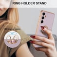 thumbnail image 6 of Electroplated Magnetic Ring Holder Case for Samsung Galaxy A54 5G, 360 Degree with Rotation Metal Anti-Drop Finger Ring Holder Magnet Car Holder Soft Slim Silicone Shockproof Cover - Purple, 6 of 16