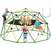 Climbing Dome,10 FT Dome Climber with Hammock ,  Play Equipment for Kids 3 to 10, Supports 1000LBS Jungle Gym ,Backyard Climbing Toys, Anti-Rust and UV-Resistant Suitable for Outdoor and Indoor