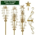 thumbnail image 6 of Ornament Display Christmas Tree with Stand - Wrought Iron Ornament Holder, 6' Gold, 6 of 7