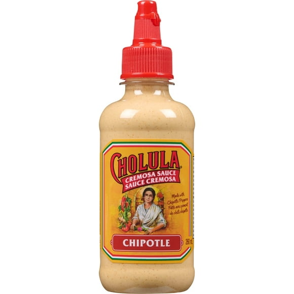 Cholula Cremosa Chipotle, From tortilla chips to tacos, Cholula® Cremosa Chipotle is the perfect dip or topper to add that balance of flavour and heat that makes every dish delicioso! Cholula Cremosa offers a creamy medium heat that’s ideal for family dinners, Taco Tuesdays, brunch and dinner parties.