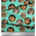 thumbnail image 3 of Soimoi Poly Georgette Fabric Cat Face Animal Print Sewing Fabric Yard 52 Inch Wide, 3 of 3
