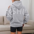 thumbnail image 4 of Oversize Letter Print Hoodie Sweatshirts Long Sleeve Drop Shoulder Loose Pullover Shirts With Pocket Y2K Streetwear Fall Clothes, 4 of 7