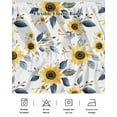thumbnail image 7 of Countryside Sunflowers Bed Skirt King Size 16" Drop Watercolor Floral Leaf Pastoral Ruffled Wrap Around Bed Skirts Adjustable Elastic Bedskirt Dust Ruffle for King Size Bed, 7 of 7