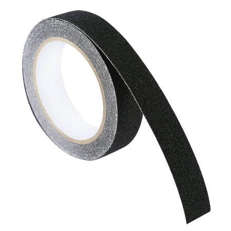 HERCHR Anti-slip Tape, 1in x 5.5yd Black Adhesive Sticky Backed Non Slip Safety Flooring Home Office, 2.5cm x