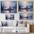 thumbnail image 4 of Designart "Buddhist Serenity Grey Buddhism" Spiritual Floater Framed Wall Decor, 4 of 7