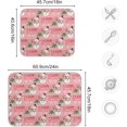 thumbnail image 3 of Dish Drying Mat 16x18 For Kitchen Counter Christmas Tree Pizza Lights Star Absorbent Dishes Drainer Rack Mats Microfiber Reversible Dish Drying Pad Fast Dry Kitchen Accessories, 3 of 6