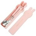 thumbnail image 2 of Ensemble d'Ustensiles de Voyage Réutilisables Cuillère Fourchette Baguettes avec Étui en Acier Inoxydable pour Camping, 2 of 9