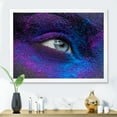 thumbnail image 3 of Designart 'Woman Eye With Dry Paint Dust Pigment On Face' Modern Framed Art Print, 3 of 4