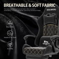 thumbnail image 6 of HLDIRECT Gaming Chair, Ergonomic Fabric Gamer Chair, Video Game Chair with Footrest and Massage Lumbar Cushion, Computer Office Chair, 6 of 9