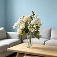 thumbnail image 4 of Artificial Flower Bouquet Fake Rose Silk Flowers Centerpiece for Bedroom Table Wedding Home Decor 11.81x3.15 in, 4 of 7