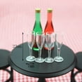 thumbnail image 7 of 1/12 Dollhouse Pub Dining Room Decor 4 Miniature Clear Glasses Champagne Flute #D, 7 of 7