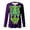 1Purple, variant on Krdevn Full Body Skeleton Print Long Sleeve Shirt with Arm Bone Graphic Halloween Crew Neck Top Size:11-12 Years