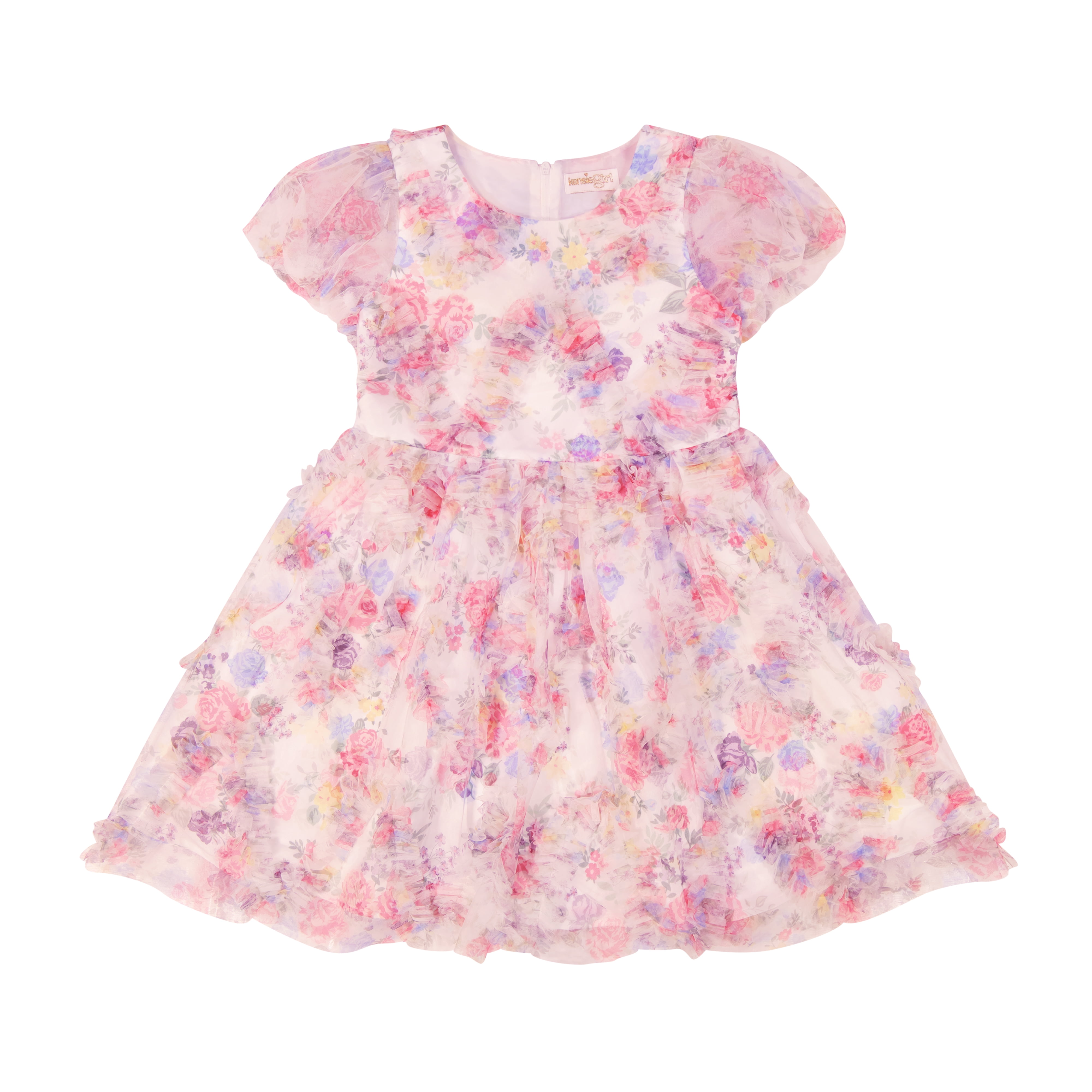 Kensie Girl Short Sleeve Allover Printed Ruffle Dress, Sizes 4-16