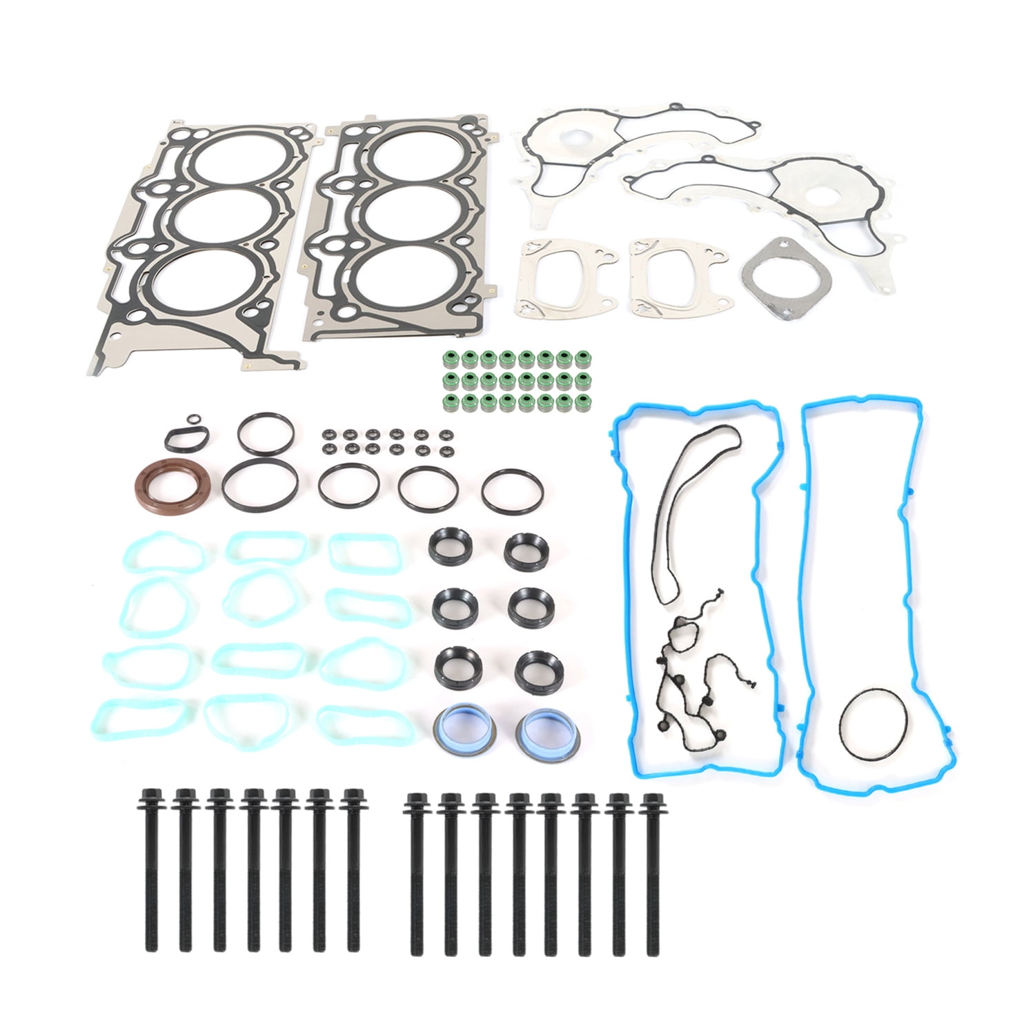 PANGOLIN Cylinder Head Gasket Set with Head Bolts HS26541PT Fit for 2011-2016 Chrysler 200 300, Dodge Challenger Journey, Ram 1500 C/V, Jeep Wrangler Engine Camshaft Bolt Aftermarket Replace Part