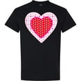 thumbnail image 3 of Inktastic Valentine Red Heart with Dots T-Shirt, 3 of 5