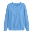 thumbnail image 4 of Jovrlynd Sweatshirt for Women Crewneck Long Sleeve Relaxed Fit Half Button Winter Sweatshirts Soft Comfy Pullover Tops 2026, S-2XL, 4 of 7