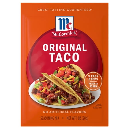 Pack Of 2 McCormick Original Taco Seasoning Mix 1 oz (Package May Vary)