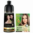 thumbnail image 2 of (3 pack) Herbishh Dark Brown Shampoo, Hair Dye Shampoo 3 in 1, 100% Grey Coverage, Demi-Permanent Hair Color for Men & Women, With Hair Mask Cream Combo, 2 of 6