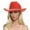 Orange, variant on Western Cowboy Top Hat for Men and Women Stylish Woolen Sun Hat with Rhinestone Embellishments