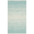 thumbnail image 3 of SAFAVIEH Montauk Vaughn Geometric Cotton Runner Rug, Turquoise/Ivory, 2'3" x 8', 3 of 8