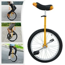 20 Inch Wheel Adjustable Unicycle for Adults & Kids, Unicycle Bike One Wheel Bike for Outdoor, Wheel Cycling Exercise Bicycle for Balance Training Yellow