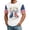 White, variant on Zimjoy 250 Anniversary Men's Shirts USA Flag Spliced Short Sleeve 4th of July Tshirts Crew Neck Patriotic Independence Day T Shirt, White 3XL