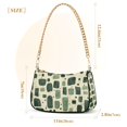 thumbnail image 3 of FORMRS Womens Shoulder Bag with Chain Strap Clutch Purse Cute Tote Handbag, Green Geometric, 3 of 7