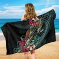 thumbnail image 6 of XYZCANDO Hawaiian Sea Turtle & Hibiscus Floral Print Soft Towel Car Seat Cover for Hiking Running, Sweatproof Protecting Your Seats Car Seat Towel Cover, 6 of 11