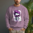 thumbnail image 6 of Men's 330g 100% Cotton  Skull Pattern Dropped Shoulder Crew Neck Sweatshirt, 6 of 15