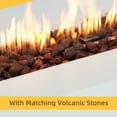 thumbnail image 4 of AVAWING 2-Piece 42" Outdoor Rectangle Propane Fire Pit Table with Tank Holder, 50,000 BTU Concrete Fire Table with Shelves, Patio Fire Pits with Auto-Ignition, Free Lava Rocks, Fits 20lb Tank, White, 4 of 7