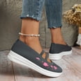 thumbnail image 4 of AnuirheiH Women's Comfortable Casual Mesh Wedges Round Toes Breathable Shoes Sandals Women Clearance(Gray), 4 of 5