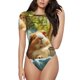 thumbnail image 1 of Balery Lazy Home Style Guinea Pig Body de cuello redondo de manga corta para mujer Tops de manga corta Tops básicos-XX-Large, 1 of 7