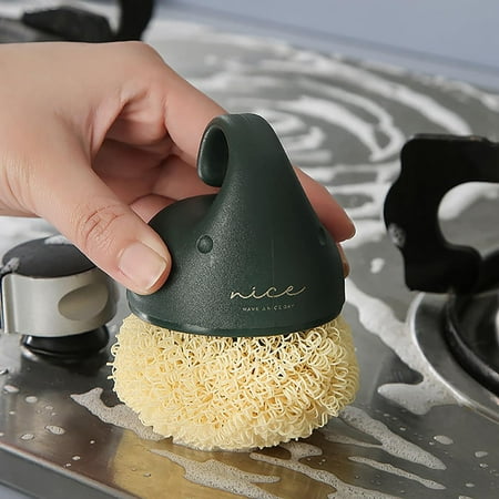 

WMYBD Gifts Short Handle Pot Brush Dishwashing Brush Household Kitchen Pot Brush Cleaning Ball Does Not Lose Wire Stove Decontamination Oil Stain Brush Hot