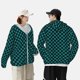 thumbnail image 4 of Balery Black And Teal Checkerboard Sudadera ligera de manga larga con capucha y protección solar UPF 50+ para hombre y mujer, ideal para pesca y running-Small, 4 of 7