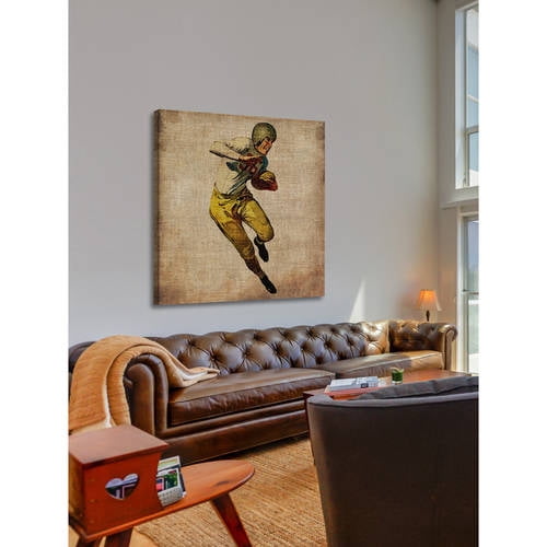 Marmont Hill "Vintage Football Carry" Painting Print on Wrapped Canvas