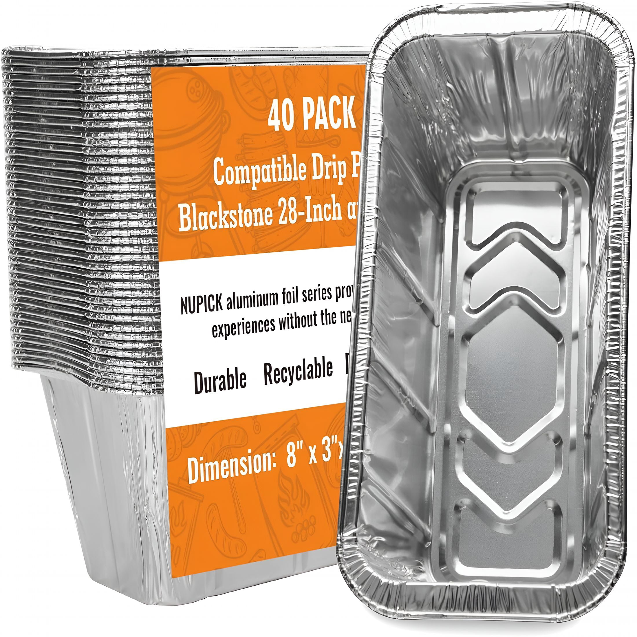 ACDANC 60 Pack Grease Cup Liners for Blackstone, Griddle Accessories for Blackstone 17"/22"/30"/28"/36"; Griddle, Easy Cleaning Disposable Aluminum Grease Traps &Drip Pans for Blackstone Catcher