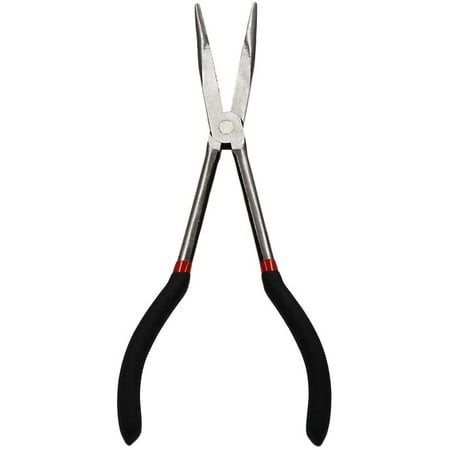 

Southwit Long Needle Nose Pliers Kits Stainless Steel Bent Nose Plug Cable Puller Mechanics Electricians Craft Hobby Tool Set 25 Degree