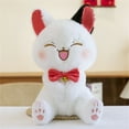 thumbnail image 4 of Goowood Cat Plush Cat Stuffed Animal PEACH CAT Kawaii Cat Plushie 9.8 Inch White Stuffed Cat Toy Pillow Gift for Kids and Adults, 4 of 7