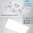 thumbnail image 3 of Fluorescent Light Covers for Ceiling Lights Classroom, Coastal Nautical Magnetic Ceiling Light Cover Filter for School,Office, 2X4 FT, Pack of 4, Ocean Coral Shell Pattern Blue Aqua, 3 of 9
