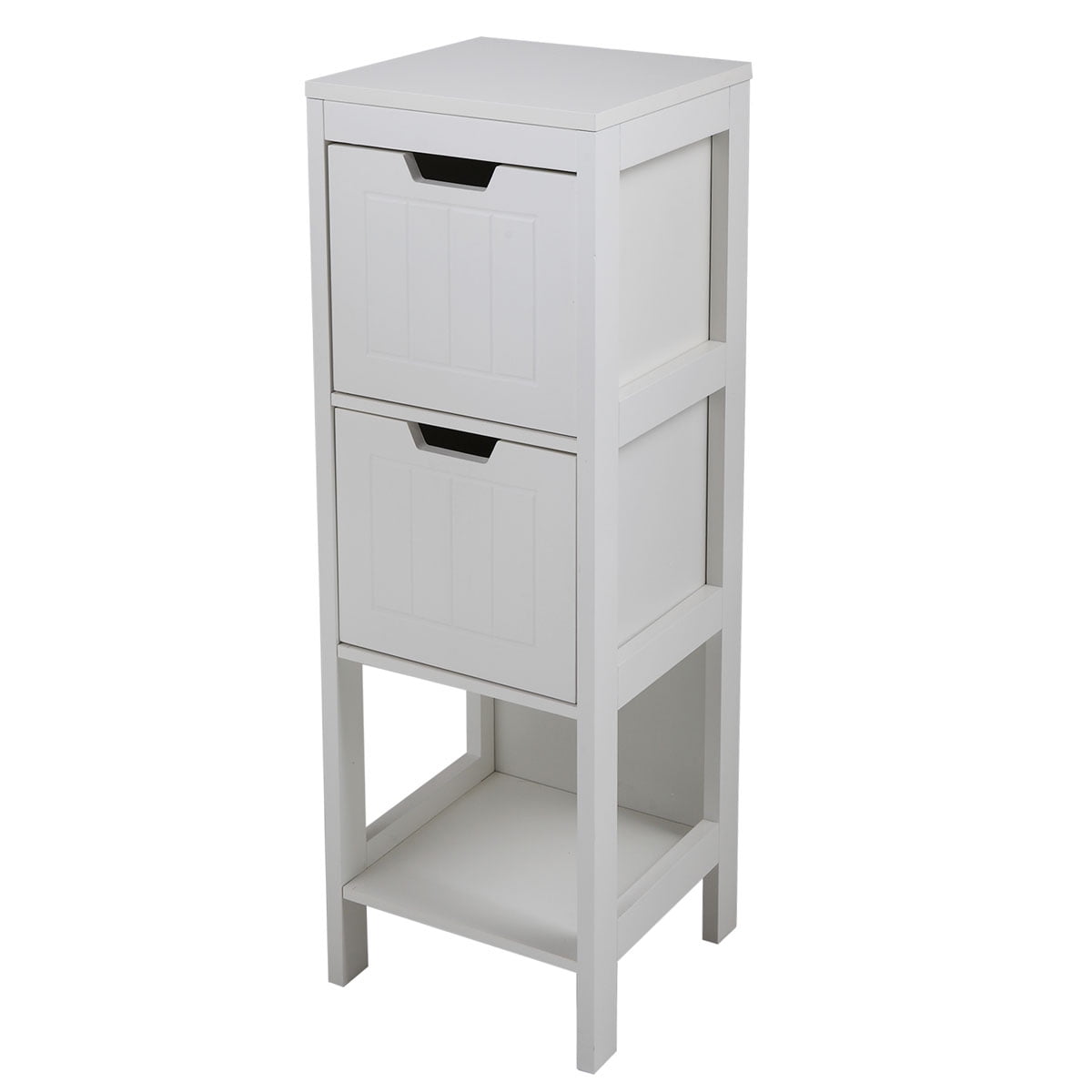 Kepooman Bathroom Corner Cabinet with Storage Drawers, Side Organizer Tower Floor Cabinets - White Kepooman Bathroom Corner Cabinet with Storage Drawers, Side Organizer Tower Floor Cabinets - White