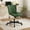 Green, variant on iooHug Armless Office Chair, PU Leather Small Computer Desk Chair with Wheels, Adjustable Swivel Vanity Chair with Memory Foam Cushion, No Arms Task Chair for Home Office, Bedroom, White
