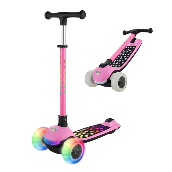 Kinene | Scooter Montable Infantil con Dirección por Inclinación, Música y Luces LED – Plegable – Modelo KN-717R