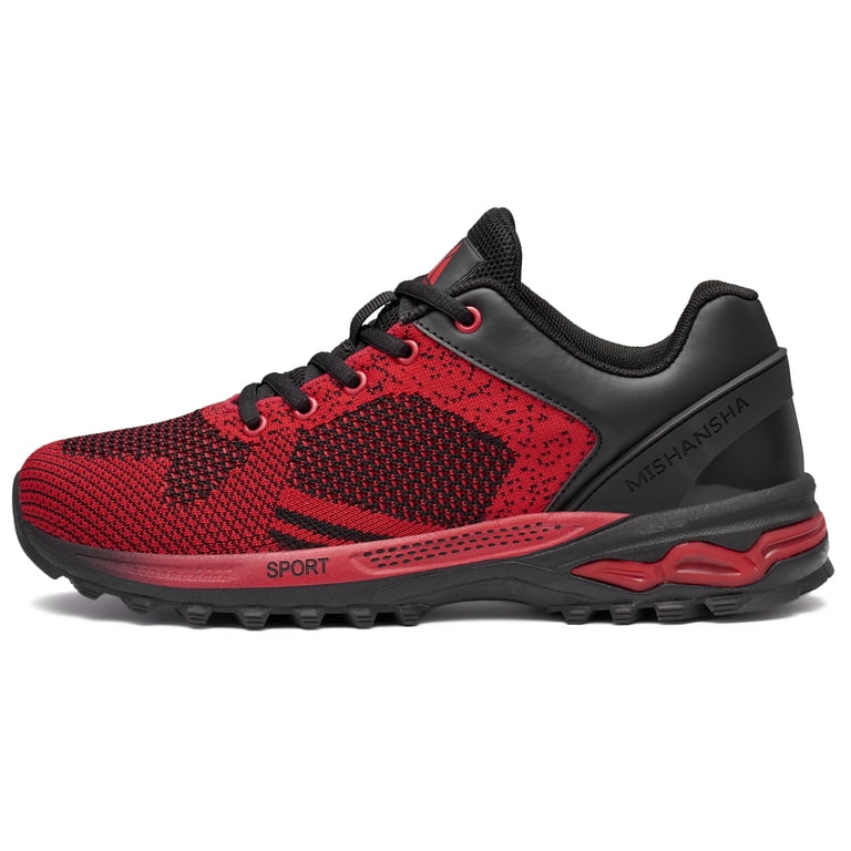 Mishansha Air Cushion Running Shoes Men Size 13.5 Red Black Woven Sneakers Mishansha Men main image 3