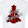 thumbnail image 4 of Inktastic Red Buffalo Plaid Christmas Tree T-Shirt, 4 of 5