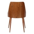 thumbnail image 5 of Hawthorne Collections 18.1" Modern Faux Leather Dining Chair in Gray, 5 of 8