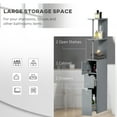 thumbnail image 4 of HOMCOM Narrow Bathroom Floor Cabinet with Drawer, Open Shelves, 4 of 10