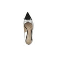 thumbnail image 4 of Sam Edelman Women's Willette Slingback Block Heel Soft Silver/Black Leather 8M, 4 of 5